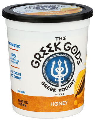 THE GREEK GODS HONEY GREEK-STYLE YOGURT, 32 OZ.  - Left - Front