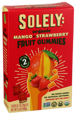 Solely Gummies Fruit Mngo Strbr - Left - Front