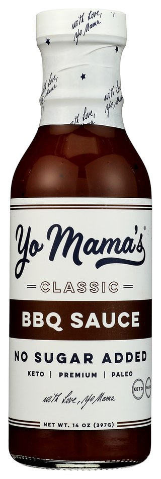 Yo Mamas Foods Sauce Bbq Classic - No Plunge - Front
