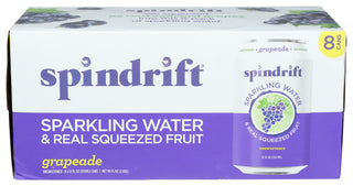 Spindrift Water Sprk Grapeade 8pk - Centre - Front