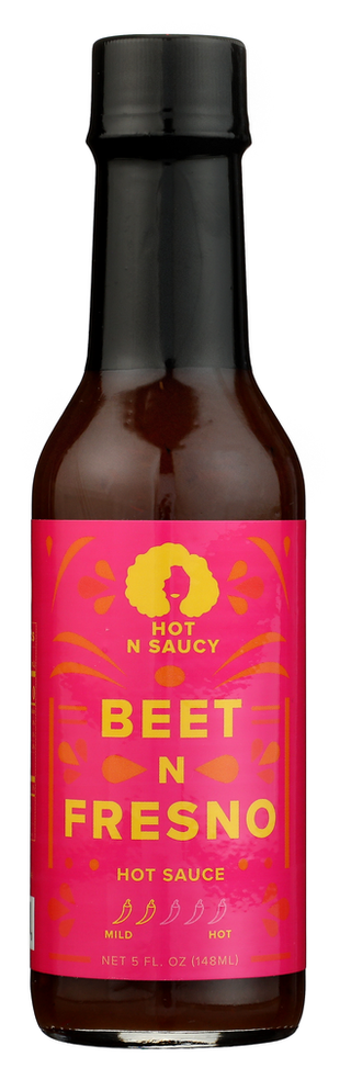 Hot N Saucy Sauce Hot Beet N Fresno - No Plunge - Front