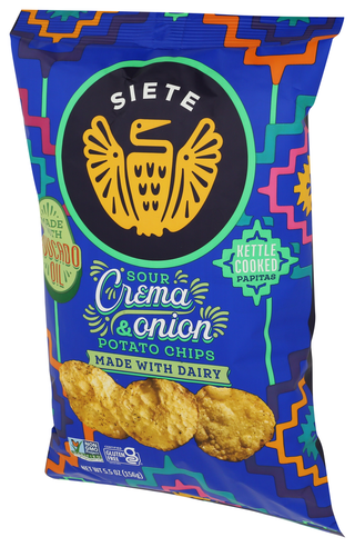 Siete Chips Potato Srcrm Onion - Right - Front