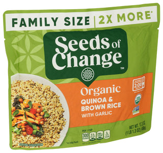 Seeds Of Change Rice Quinoa Brown W Grlc - Left - Front