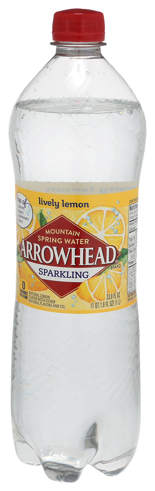 Arrowhead Water Sparklng Water Lemon - Right - Front