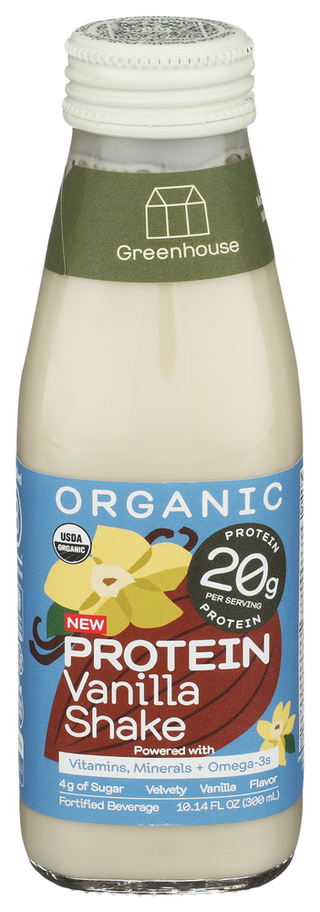 Greenhouse Protein Shake Vnilla Org - Centre - Front