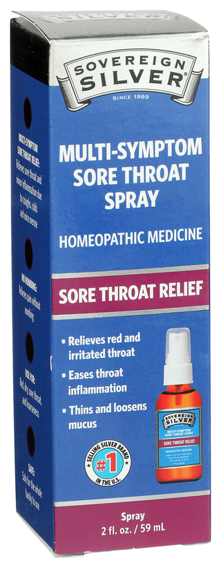 Sovereign Silver Throat Relief Spray - Left - Front