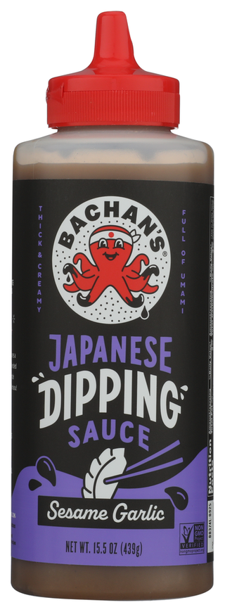 Bachans Sauce Dipping Ssame Grlc - No Plunge - Front