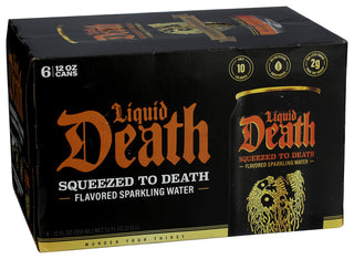 Liquid Death Water Sp Sqzd To Dth 6pk - Left - Front