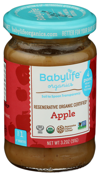 Babylife Jars Baby Food Apple - Left - Front
