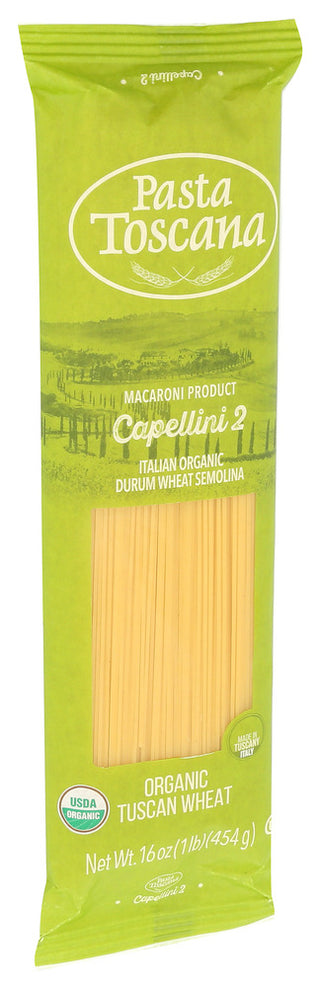 Pasta Toscana Pasta Capellini Organic - Left - Front