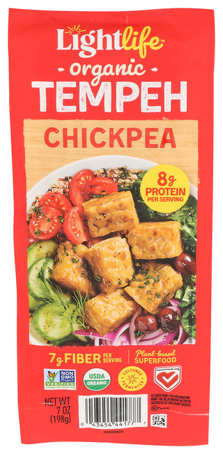 Lightlife Tempeh Chickpea Orig Og - Centre - Front