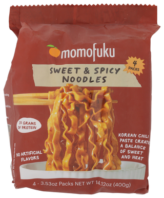 Momofuku Noodles Swt & Spicy 4pk - No Plunge - Front