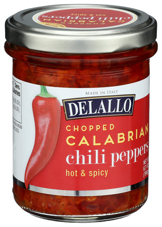 Delallo Peppers Clbrn Chili Chpd - Left - Front