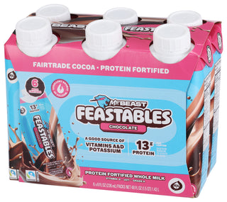Feastables Milk Protein Choc 6ct - Right - Front
