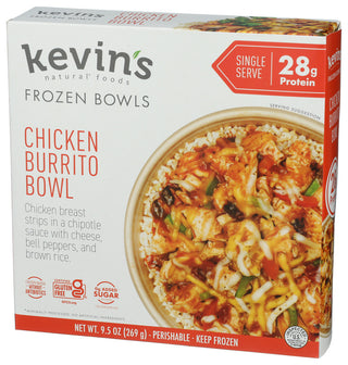 Kevins Natural Foods Bowl Chicken Burrito - Right - Front