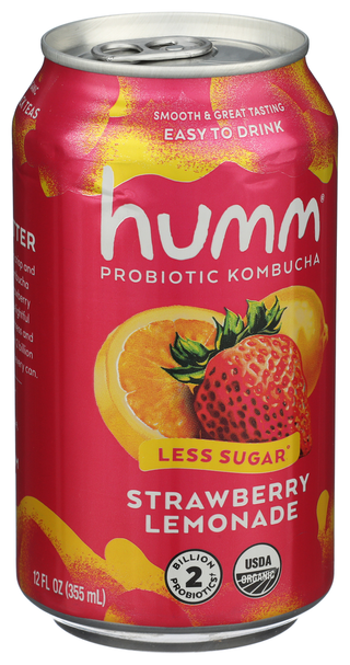 Humm Kombucha Strwbrry Lmnade - Left - Front