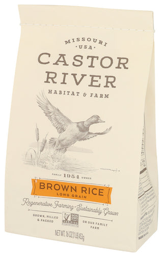 Castor River Farms Rice Brown Long Grain - Right - Front