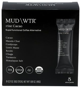 Mud Wtr Cacao 8 Serving Sticks - Centre - Front