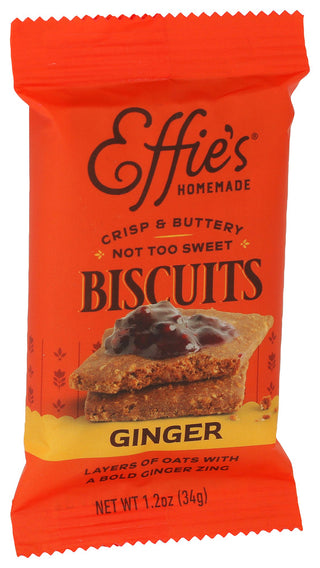 Effies Homemade Biscuit Ginger Sngl Srv - Left - Front
