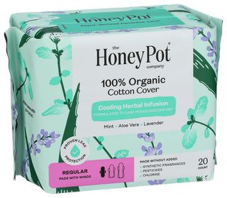 The Honey Pot Pads Top Sheet Mnt Lvndr - Left - Front