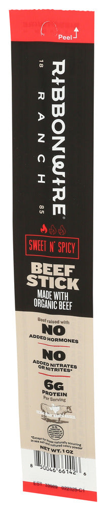 Ribbonwire Ranch Stick Beef Sweet N Spicy - Right - Front