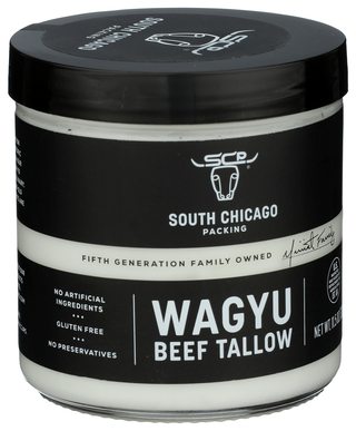 South Chicago Packing Beef Wagyu Talw Glas Jar - Left - Front