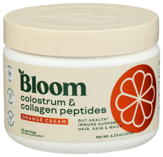 Bloom Nutrition Colostrum Collagen Orng - Centre - Front