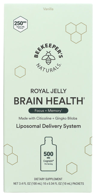 Beekeepers Brain Hlth Liposml 10pkt - No Plunge - Front