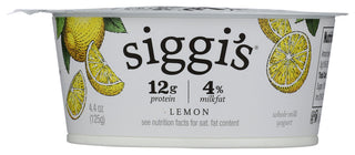 Siggis Yogurt Whole Milk Lemon - No Plunge - Front