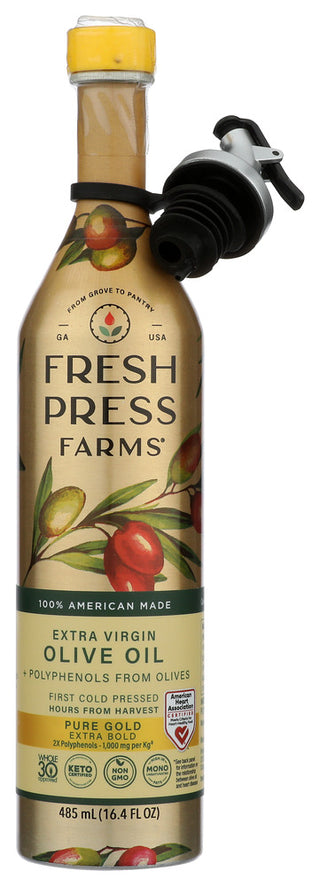 Fresh Press Farms Olive Oil Ev Hgh Plyphnl - No Plunge - Front