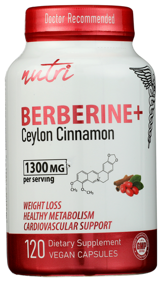 Nutri Berberine Ceylon 1300mg - No Plunge - Front