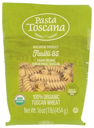 Pasta Toscana Pasta Fusilli Organic - No Plunge - Front
