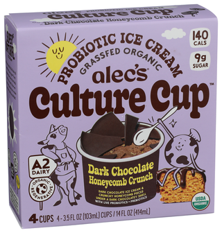 Alecs Ice Cream Ice Cream 4pk Dk Chc Hny - Left - Front