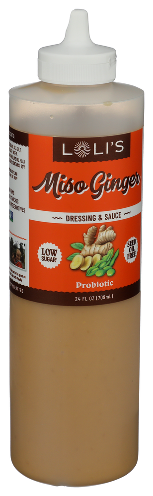Lolis Foods Dressing Miso Ginger Avo - Left - Front