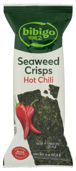 Bibigo Seaweed Crisps Hot Chili - No Plunge - Front