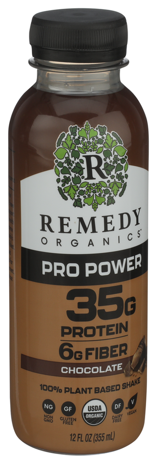 Remedy Organics Bev Choc 35g Protein - Left - Front
