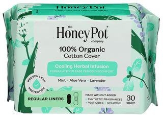 The Honey Pot Pads Pantiliners Lavendr - Centre - Front
