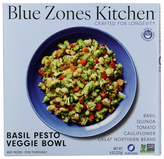 Blue Zones Kitchen Bowl Veggie Basil Pesto - No Plunge - Front