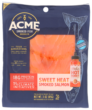 Acme Salmon Cld Smkd Hot Hney - No Plunge - Front