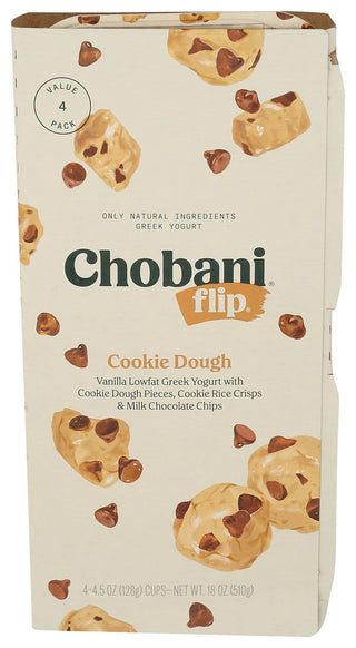 Chobani Yogurt Ckie Dgh Flip 4pk - Centre - Front