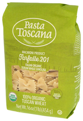 Pasta Toscana Pasta Farfalle Organic - Right - Front