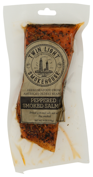Twin Light Smokehouse Salmon Smoked Peppered - No Plunge - Front