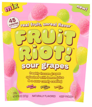 Fruit Riot Candy Sour Mixed Grapes - No Plunge - Front