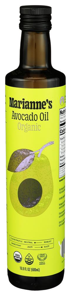 Mariannes Harvest Oil Avocado Org - Right - Front