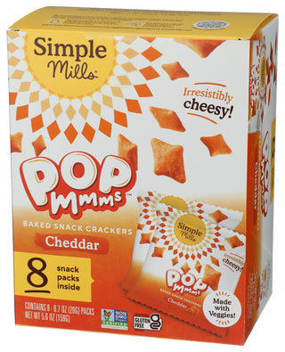 Simple Mills Cracker Cheddar Pop Snck - Right - Front