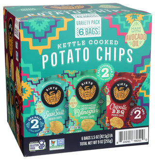 Siete Chips Pto 6pk Variety - Left - Front