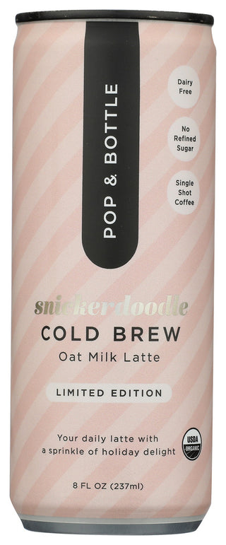 Pop And Bottle Latte Oat Mlk Snckrdoodl - No Plunge - Front