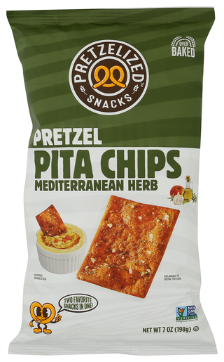 Pretzelized Snacks Chips Pretzel Pita Mdtrn - No Plunge - Front