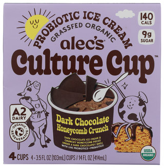 Alecs Ice Cream Ice Cream 4pk Dk Chc Hny - No Plunge - Front