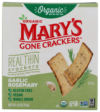 Marys Gone Crackers Cracker Thn Garlic Rsmry - No Plunge - Front